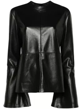 Nanushka блузка Bolda из искусственной кожи, черный
