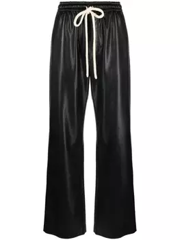 Nanushka брюки Gisela из искусственной кожи, черный
