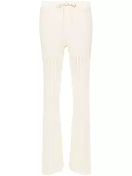 Nanushka брюки Kaela в технике кроше, нейтральный цвет