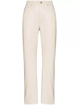Nanushka брюки Vinni прямого кроя, нейтральный цвет