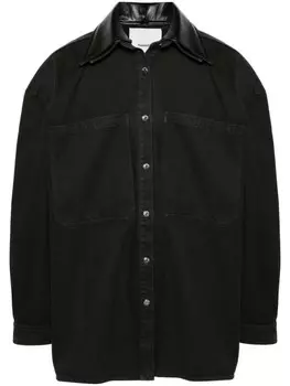 Nanushka джинсовая куртка со съемным воротником, серый