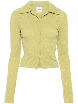 Nanushka фактурная блузка, зеленый