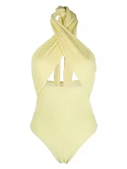 Nanushka фактурный купальник, желтый