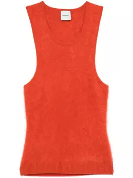 Nanushka фактурный топ без рукавов, оранжевый