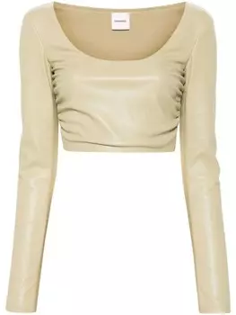 Nanushka футболка Майла, нейтральный цвет