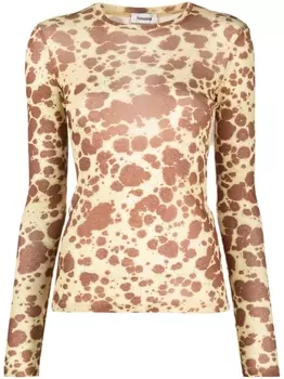 Nanushka футболка с принтом тай-дай, желтый