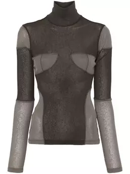 Nanushka футболка в технике пэчворк, зеленый