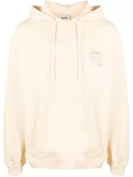Nanushka худи с вышитым логотипом, нейтральный цвет