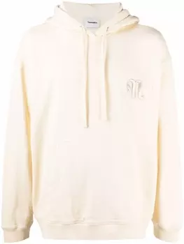 Nanushka худи с вышитым логотипом, нейтральный цвет