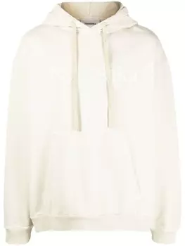 Nanushka худи с вышитым логотипом, нейтральный цвет