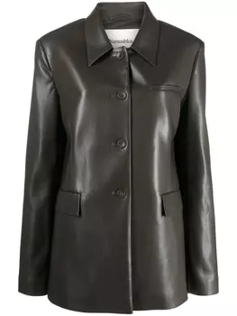 Nanushka куртка Hadasa из искусственной кожи, зеленый