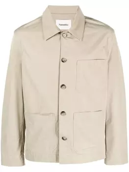 Nanushka куртка-рубашка на пуговицах, зеленый