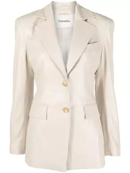 Nanushka однобортный блейзер Hathi, нейтральный цвет