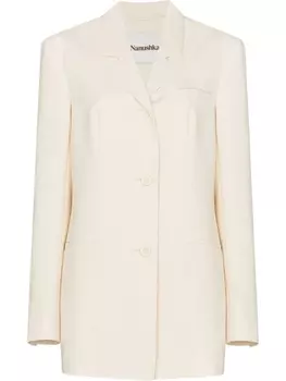 Nanushka однобортный блейзер, нейтральный цвет