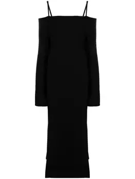 Nanushka платье макси Bibian с открытыми плечами, серый