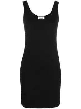 Nanushka платье мини Heleena с отделкой в технике кроше, черный