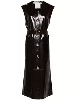 Nanushka платье Rainey без рукавов, коричневый