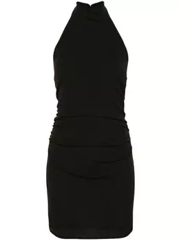 Nanushka полупрозрачное платье мини с вырезом халтер, серый