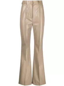 Nanushka прямые брюки Leena с завышенной талией, нейтральный цвет