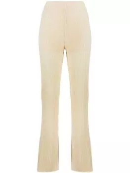 Nanushka прямые брюки с завышенной талией, нейтральный цвет