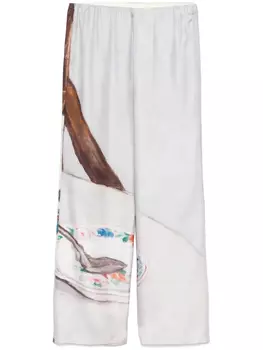 Nanushka расклешенные брюки Milon, серый