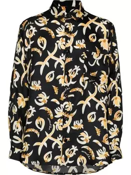 Nanushka рубашка Bodil с длинными рукавами, черный