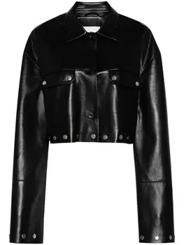 Nanushka рубашка Kassie, черный