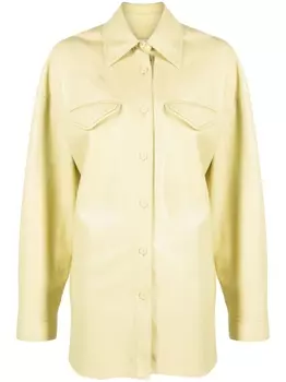 Nanushka рубашка Kaysa из искусственной кожи, зеленый