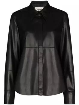 Nanushka рубашка с длинными рукавами, черный