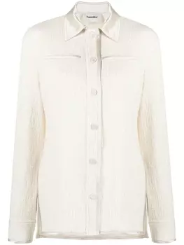 Nanushka рубашка с длинными рукавами, нейтральный цвет