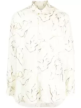 Nanushka рубашка с принтом, желтый