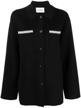 Nanushka рубашка Silvia, черный