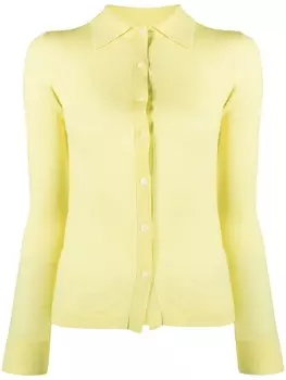 Nanushka рубашка тонкой вязки с длинными рукавами, желтый