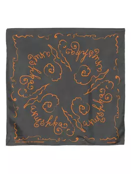 Nanushka шелковый платок, серый