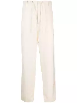 Nanushka широкие джинсы с вышитым узором пейсли, нейтральный цвет