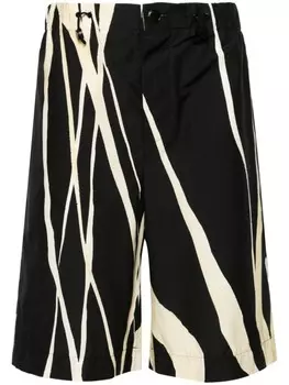 Nanushka шорты-бермуды с кулиской, черный