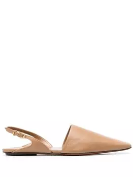 Nanushka слиперы с квадратным носком, коричневый