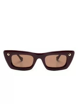 Nanushka солнцезащитные очки Londyn в оправе 'кошачий глаз', красный