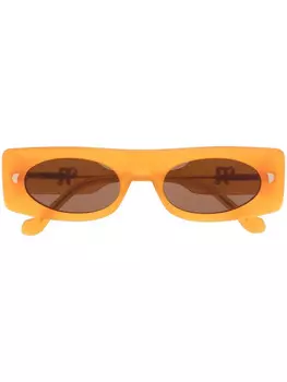 Nanushka солнцезащитные очки Ruthie в квадратной оправе, оранжевый