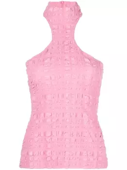 Nanushka спортивный топ из сирсакера, розовый