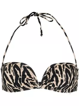 Nanushka топ бикини с вырезом в форме сердца, нейтральный цвет