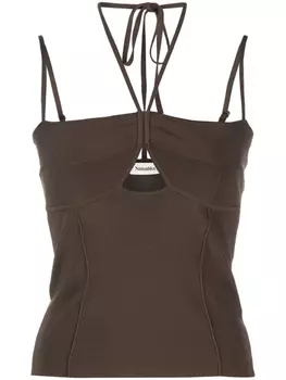 Nanushka топ Davine, коричневый