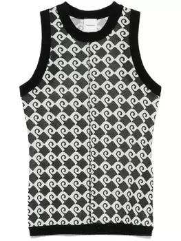 Nanushka топ Denalie без рукавов, зеленый