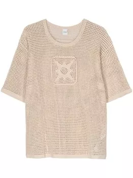 Nanushka топ Estienne в технике кроше, серый