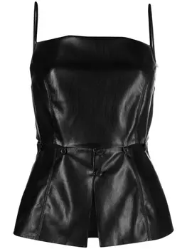 Nanushka топ Gydia с квадратным вырезом, черный