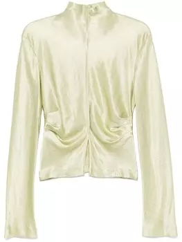 Nanushka топ с драпировкой, зеленый