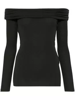 Nanushka топ с открытыми плечами, серый