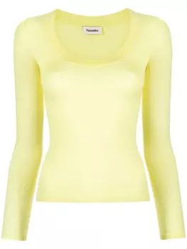 Nanushka топ с U-образным вырезом, желтый