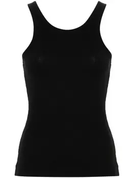 Nanushka топ в рубчик, черный