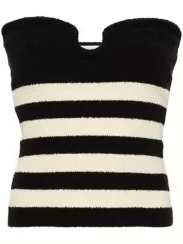 Nanushka топ Zessa в полоску, нейтральный цвет